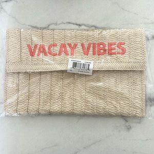 “Vacay Vibes” Straw Clutch
